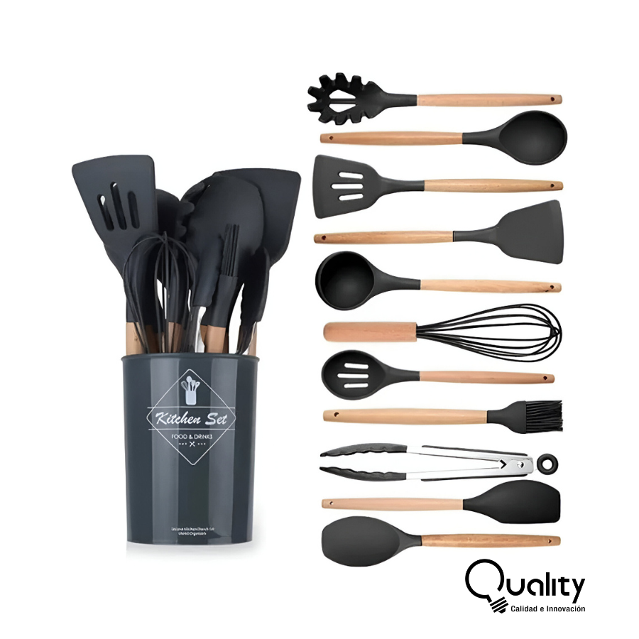 Set Utensilios De Cocina En Silicona x12